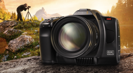 Caméra numérique nouvelle génération incluant un capteur 6K plein format avec OLPF, une monture L, une prise en charge des cartes CFexpress, et un enregistrement simultané Blackmagic RAW et proxy H.264 pour des workflows dans le cloud !
